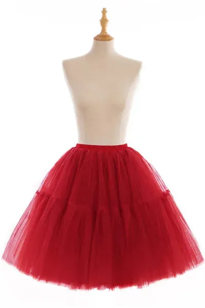 5-Layer 60 cm Pleated Tutu Tulle Skirt (Many Colors)