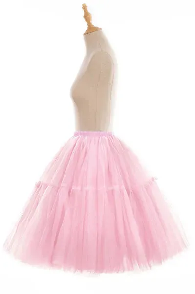5-Layer 60 cm Pleated Tutu Tulle Skirt (Many Colors)