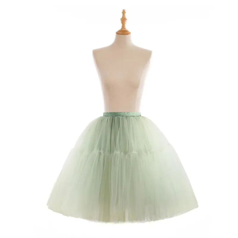 5-Layer 60 cm Pleated Tutu Tulle Skirt (Many Colors)