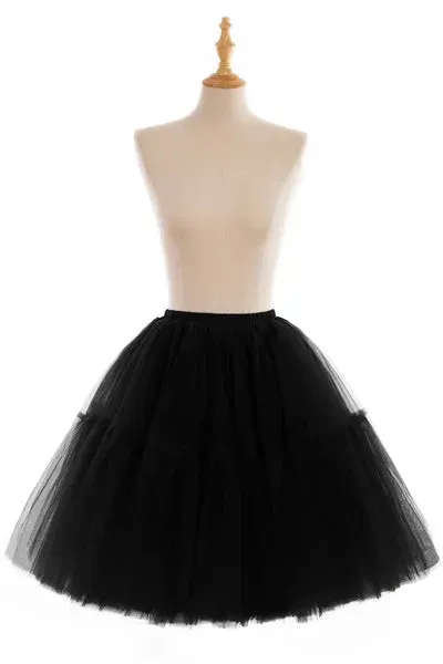 5-Layer 60 cm Pleated Tutu Tulle Skirt (Many Colors)