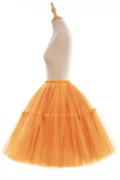 5-Layer 60 cm Pleated Tutu Tulle Skirt (Many Colors)