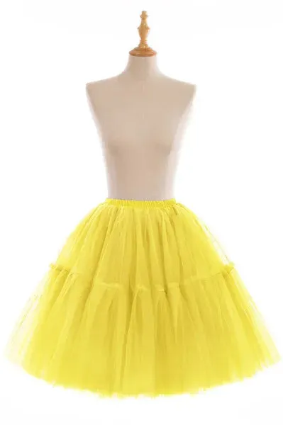 5-Layer 60 cm Pleated Tutu Tulle Skirt (Many Colors)