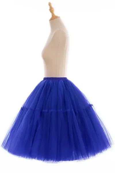 5-Layer 60 cm Pleated Tutu Tulle Skirt (Many Colors)