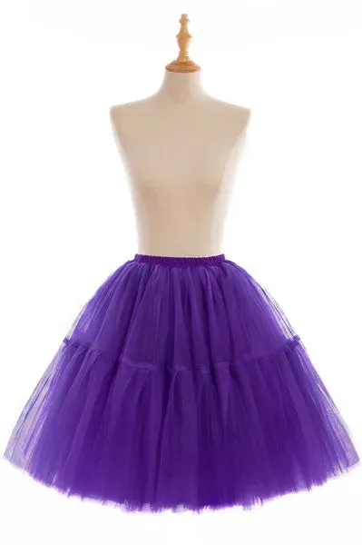 5-Layer 60 cm Pleated Tutu Tulle Skirt (Many Colors)