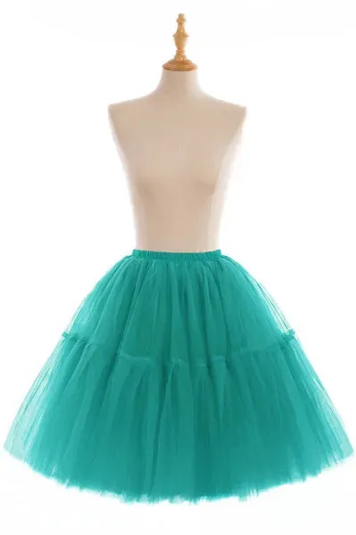 5-Layer 60 cm Pleated Tutu Tulle Skirt (Many Colors)