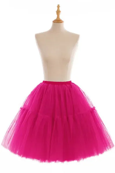 5-Layer 60 cm Pleated Tutu Tulle Skirt (Many Colors)