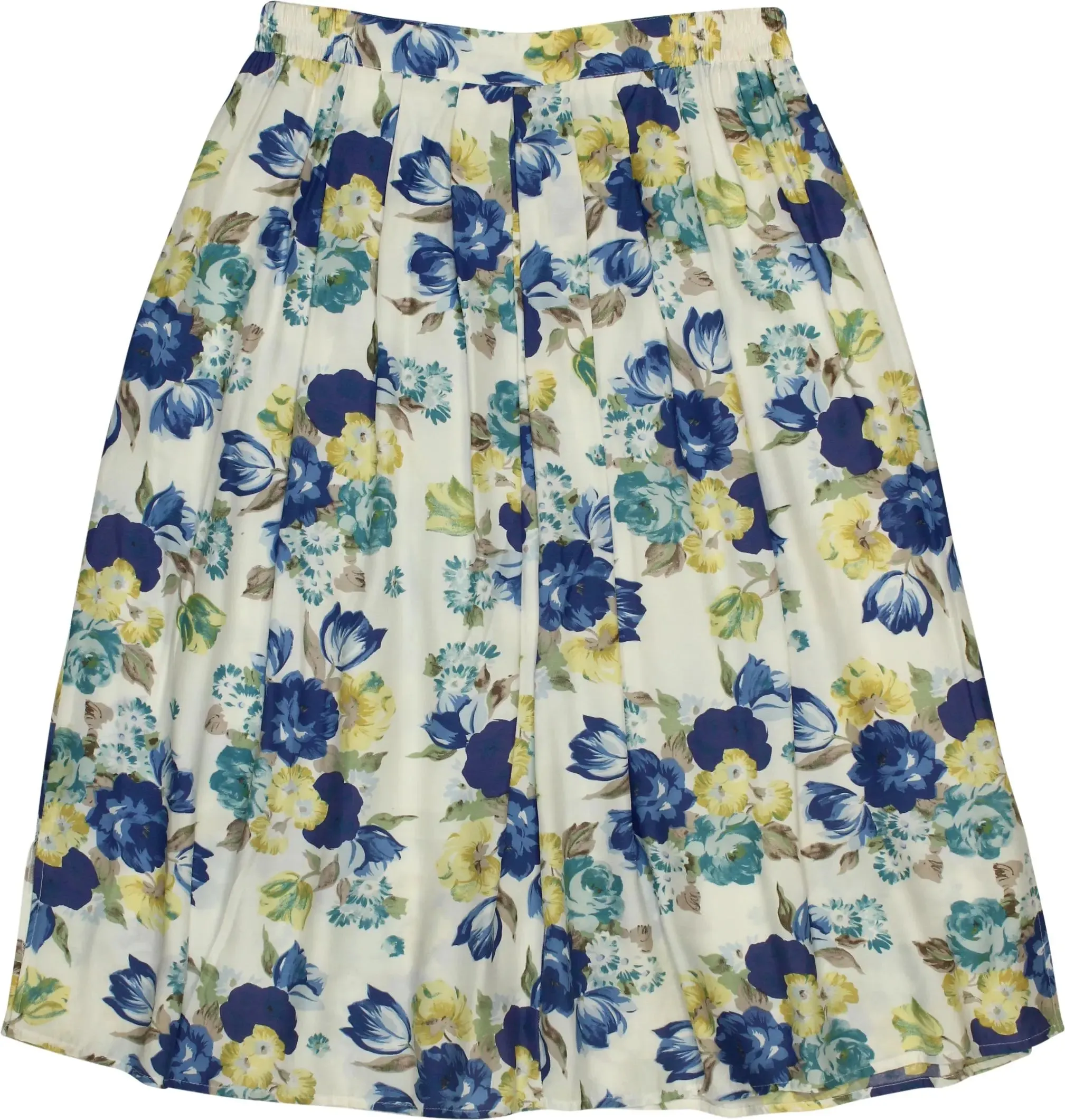 80s Pleated Floral Skirt