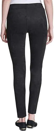Andrew Marc Super Soft Stretch Faux Suede Pull On Pant for Women - Black