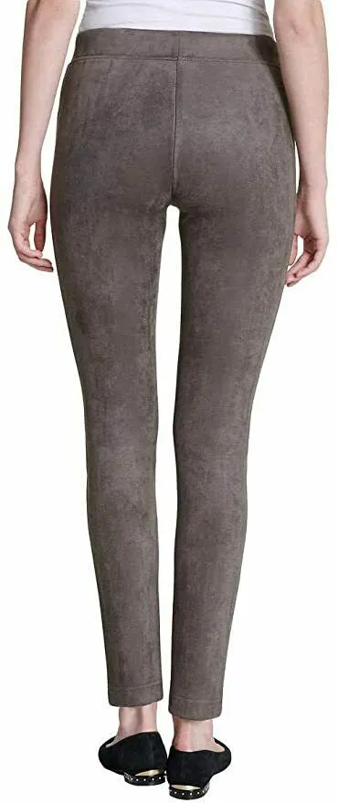 Andrew Marc Super Soft Stretch Faux Suede Pull On Pant for Women - Black
