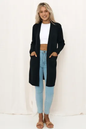 Ashlee Long Cardigan - Black