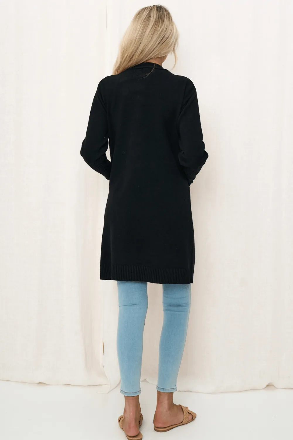 Ashlee Long Cardigan - Black