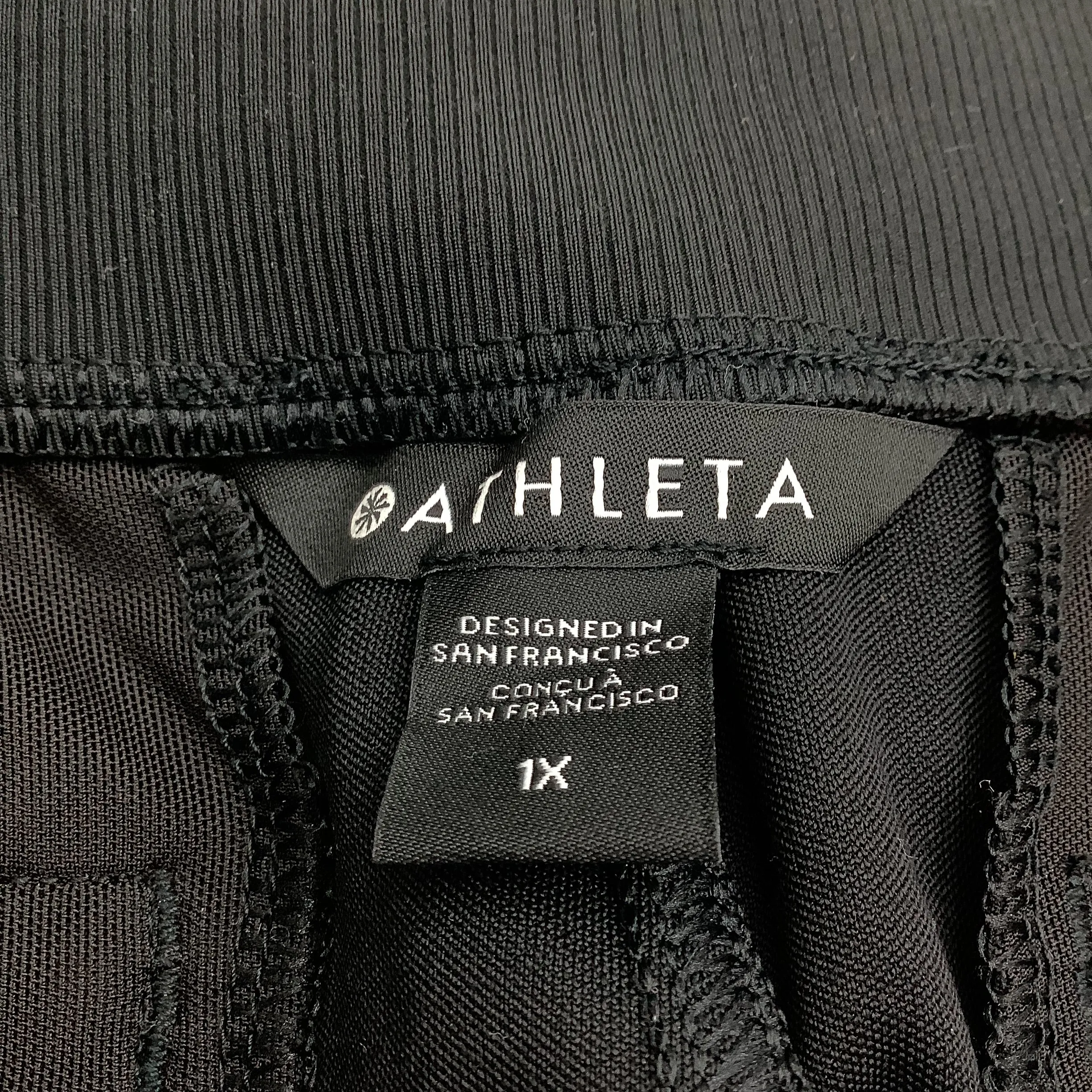 Athleta Women's Pants Black Wide Leg Size: 1X