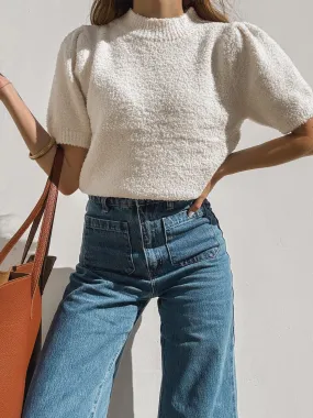 Aurellie Knit Top in Cream