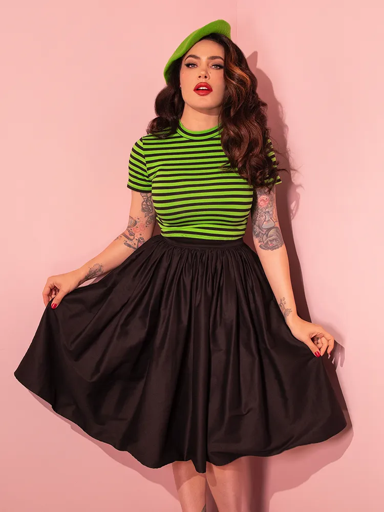 BACKLOT NON DAMAGED - Vixen Swing Skirt in Black - Vixen by Micheline Pitt