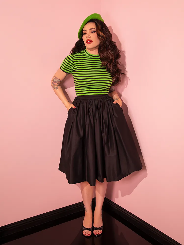 BACKLOT NON DAMAGED - Vixen Swing Skirt in Black - Vixen by Micheline Pitt
