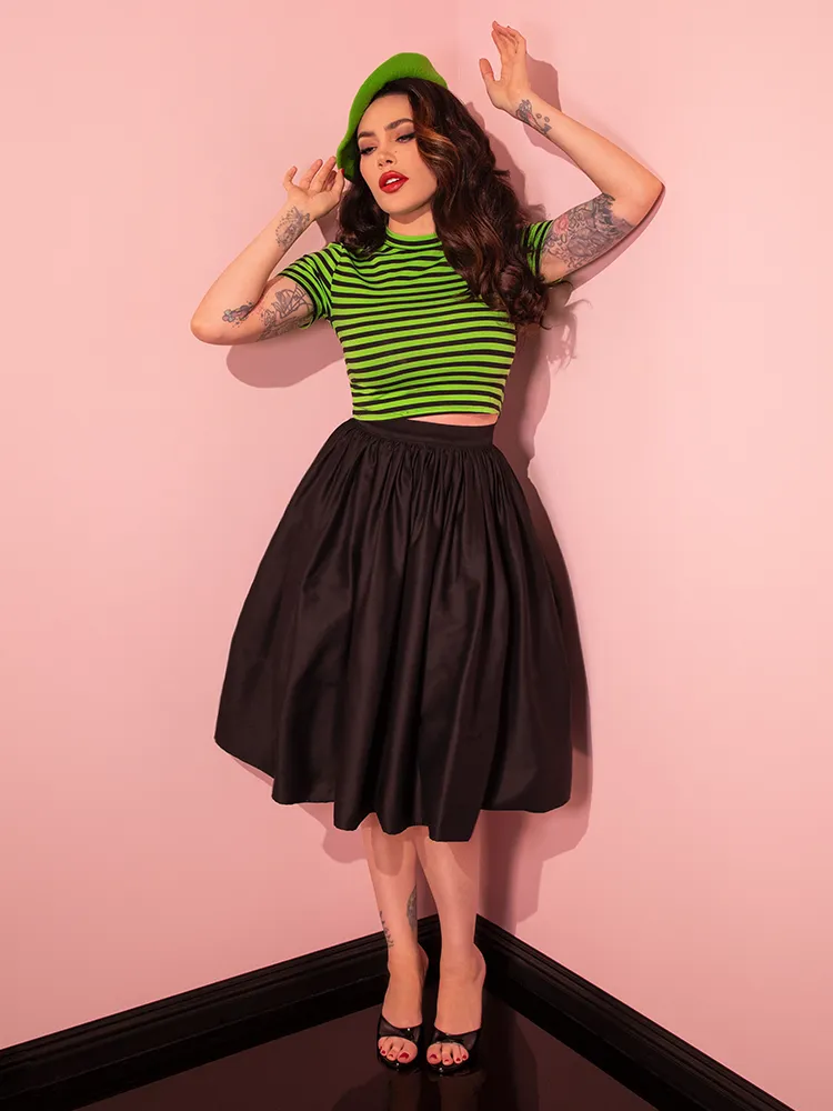BACKLOT NON DAMAGED - Vixen Swing Skirt in Black - Vixen by Micheline Pitt