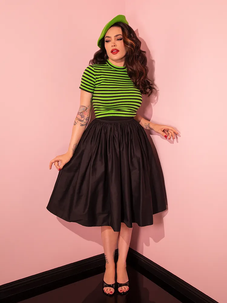 BACKLOT NON DAMAGED - Vixen Swing Skirt in Black - Vixen by Micheline Pitt