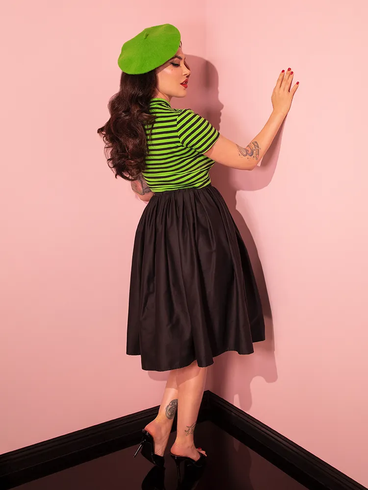 BACKLOT NON DAMAGED - Vixen Swing Skirt in Black - Vixen by Micheline Pitt