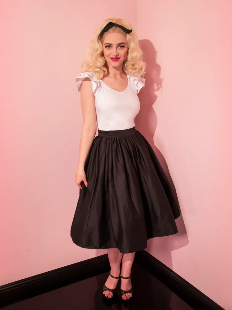 BACKLOT NON DAMAGED - Vixen Swing Skirt in Black - Vixen by Micheline Pitt