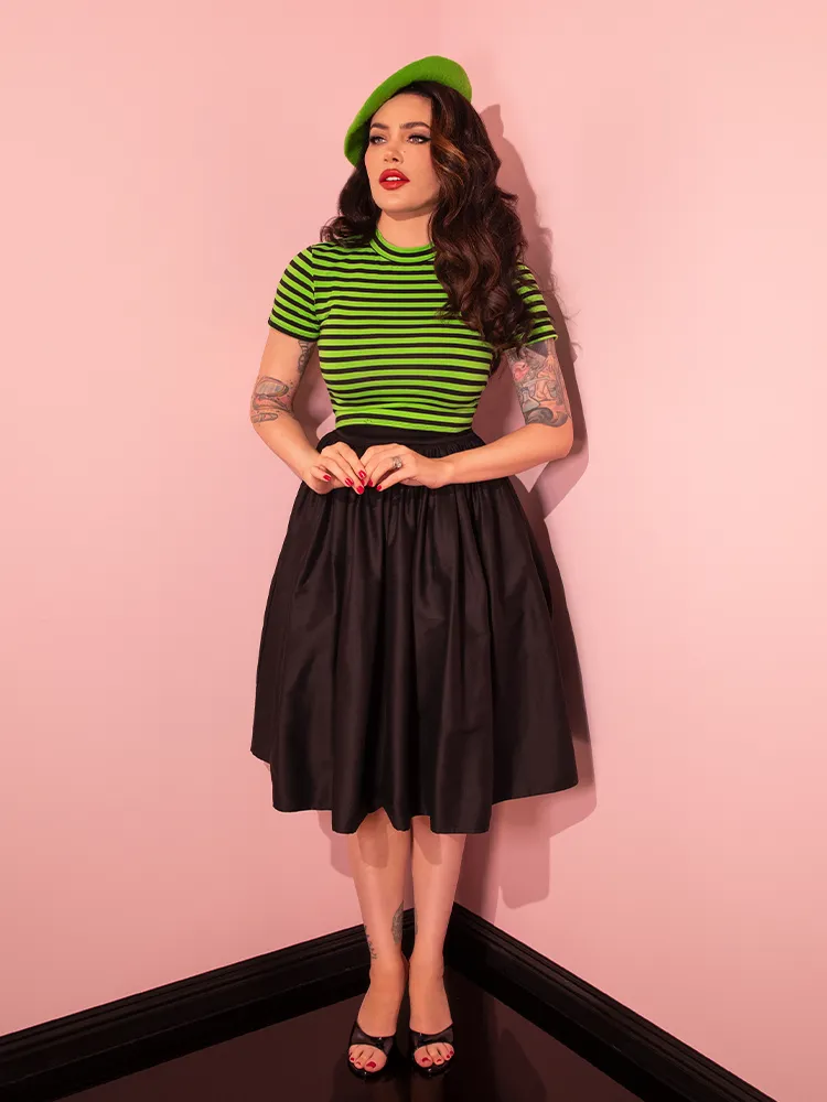 BACKLOT NON DAMAGED - Vixen Swing Skirt in Black - Vixen by Micheline Pitt