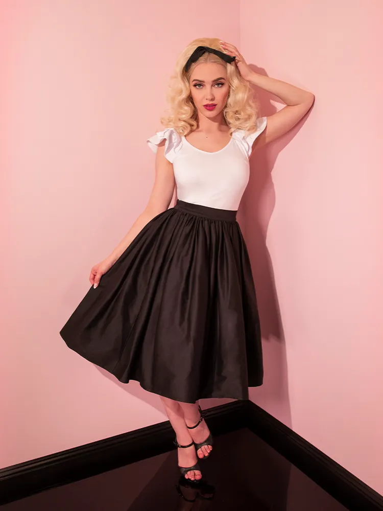 BACKLOT NON DAMAGED - Vixen Swing Skirt in Black - Vixen by Micheline Pitt