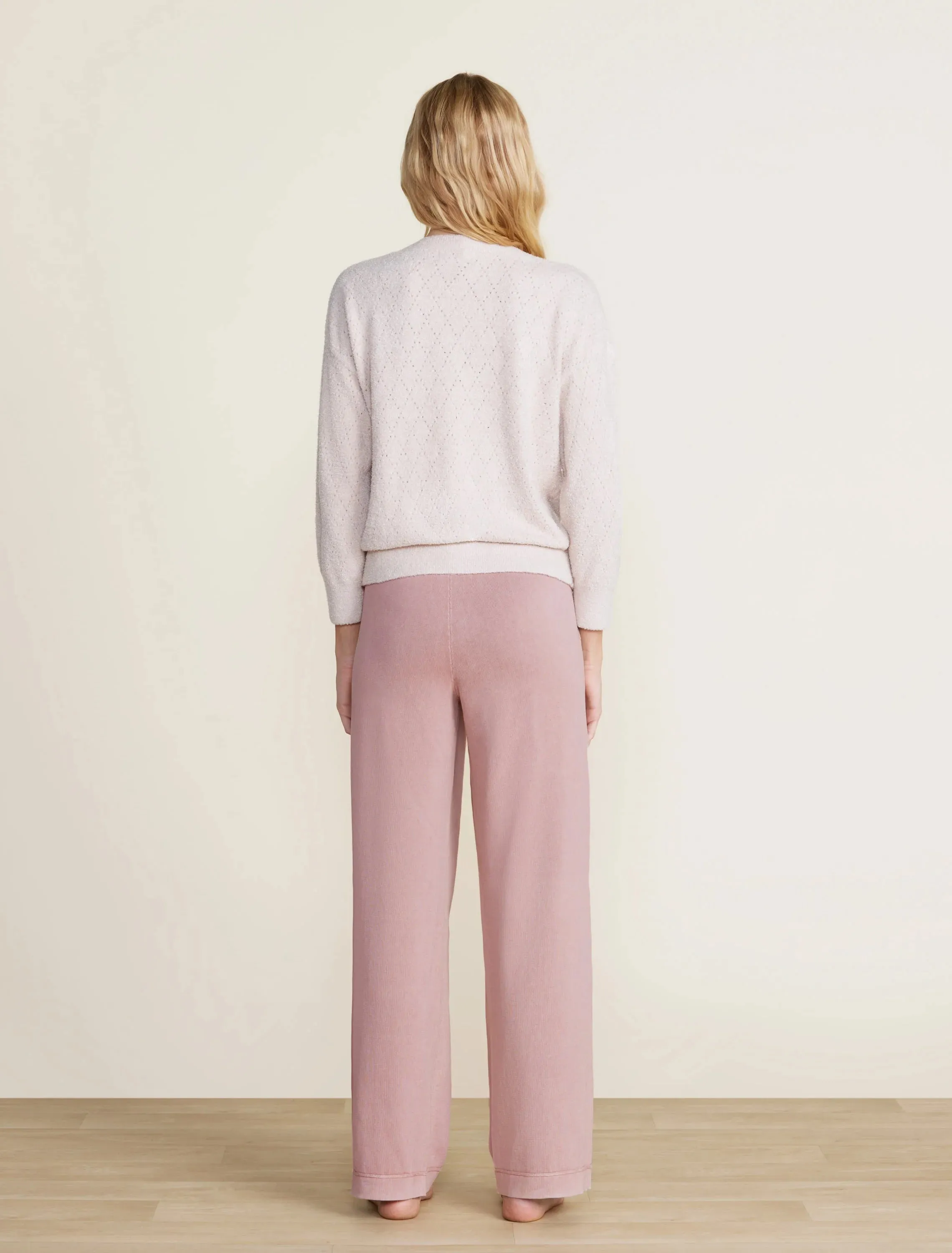 Barefoot Dreams - CozyChic Lite®  - Diamond Pointelle Cardigan - Chai