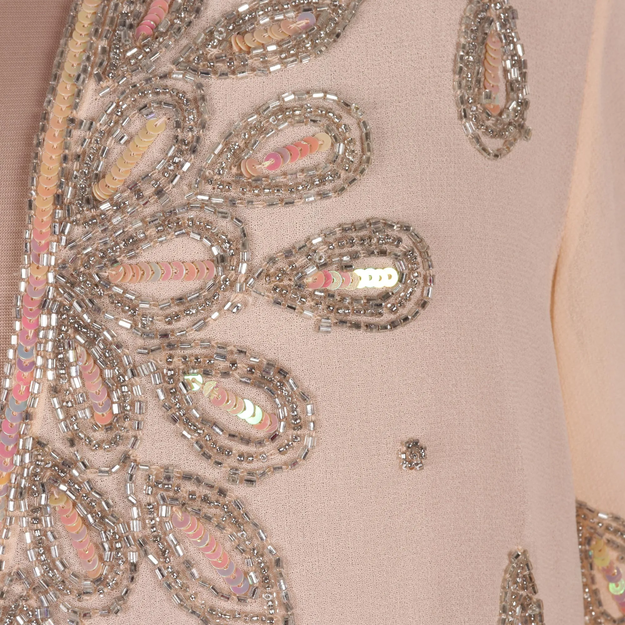 Beaded and Sequined Crepe Jacket from India - Out on the Town | NOVICA