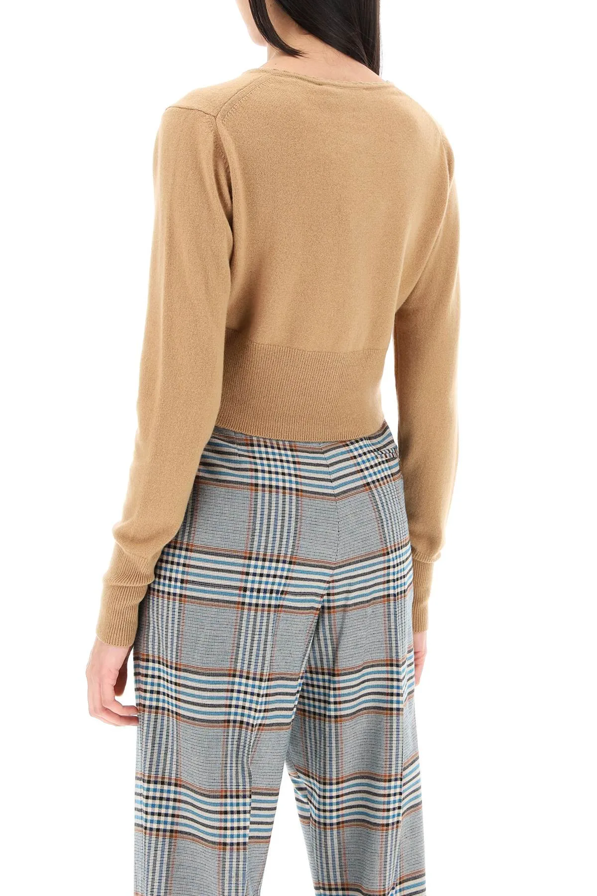 Beige Vivienne Westwood Bea Cropped Cardigan