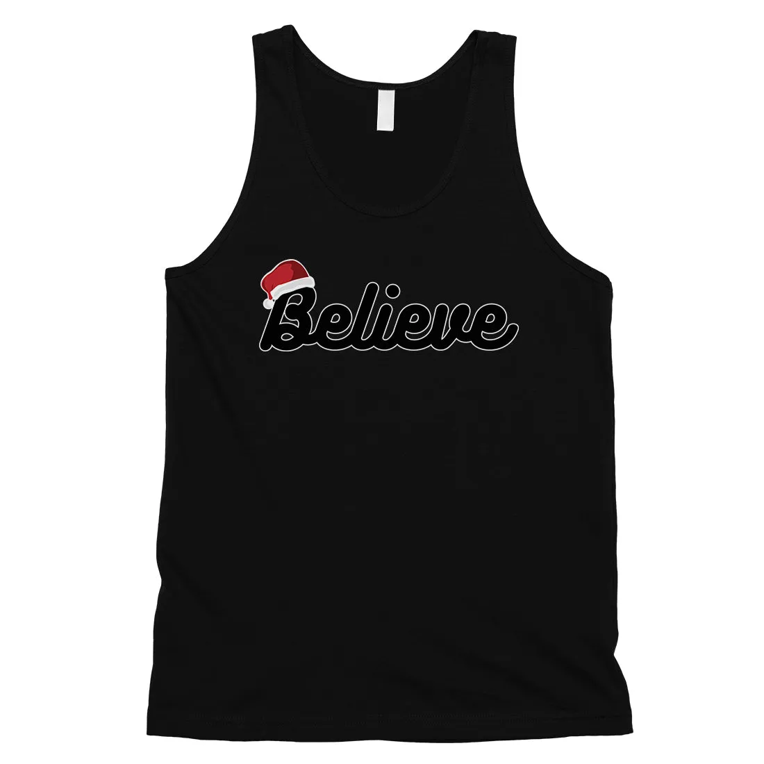 Believe Santa Hat Mens Tank Top