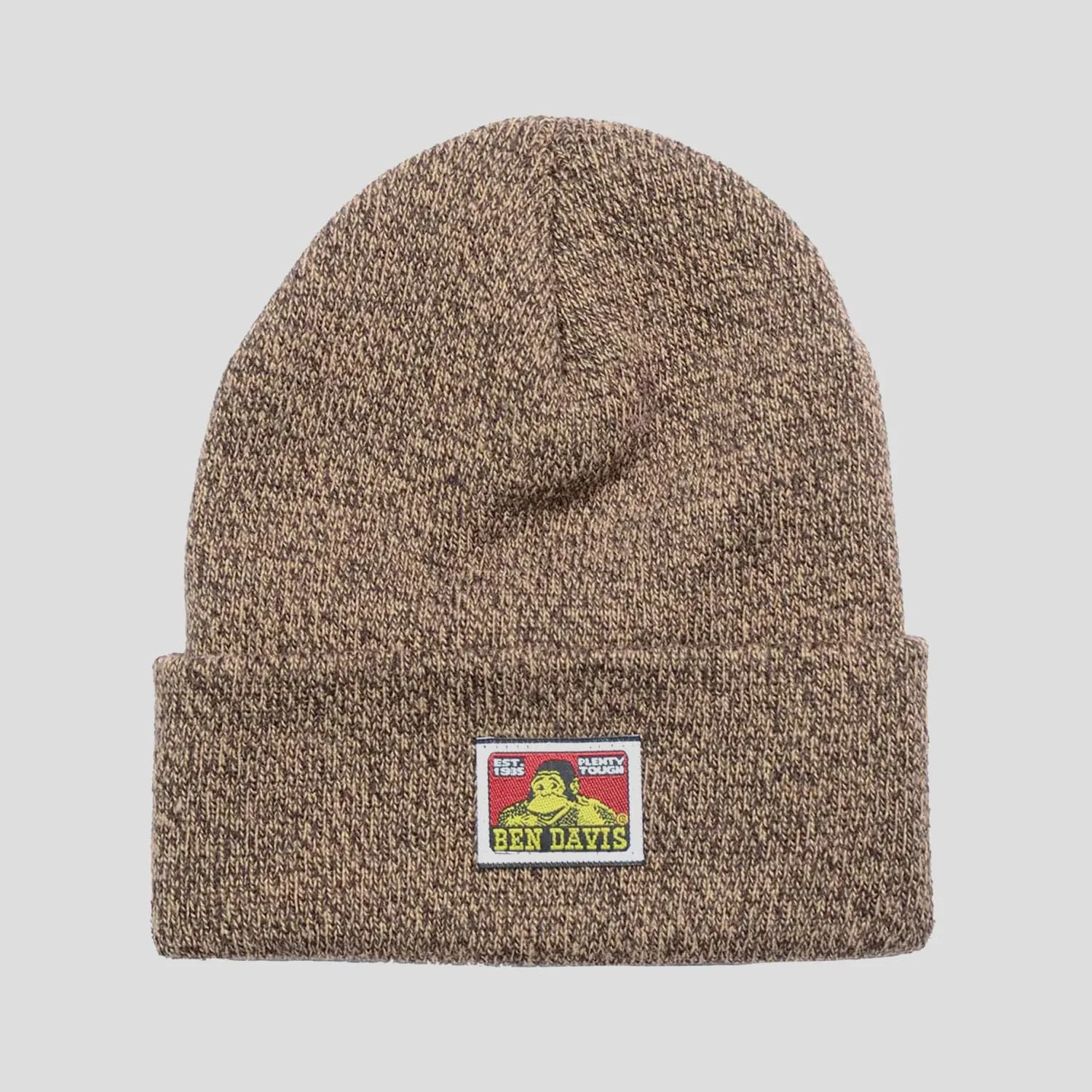 Ben Davis Classic Logo Beanie - Marbled Brown