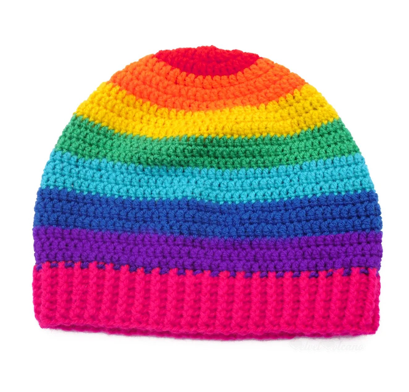 Bright Rainbow Striped Beanie