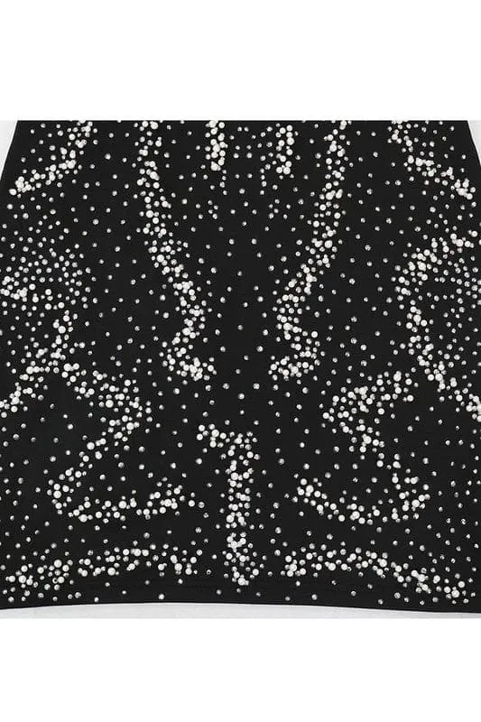 BY409 Rhinestones Cami Mini Dress
