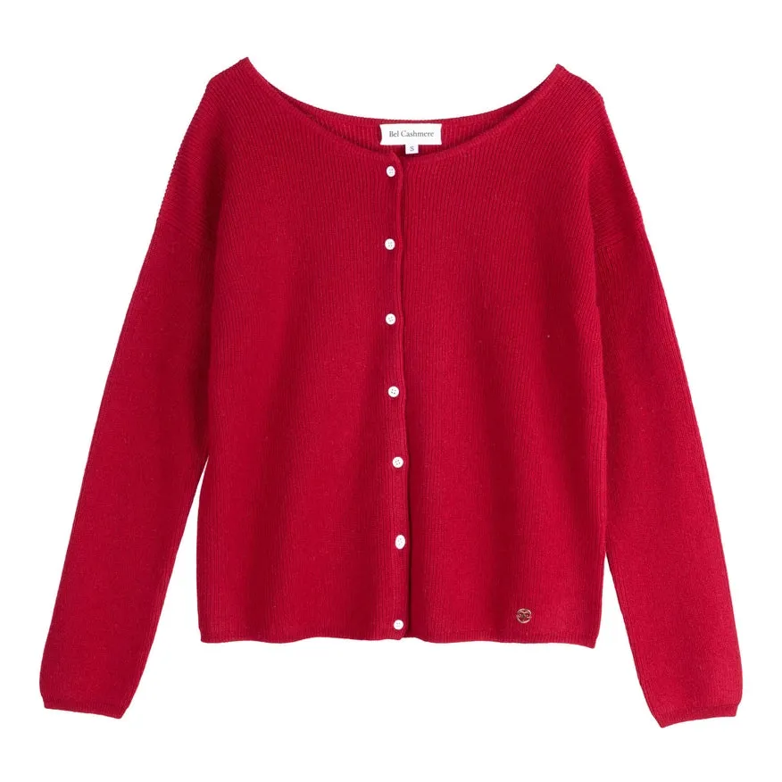 Camille Cardigan Burgundy