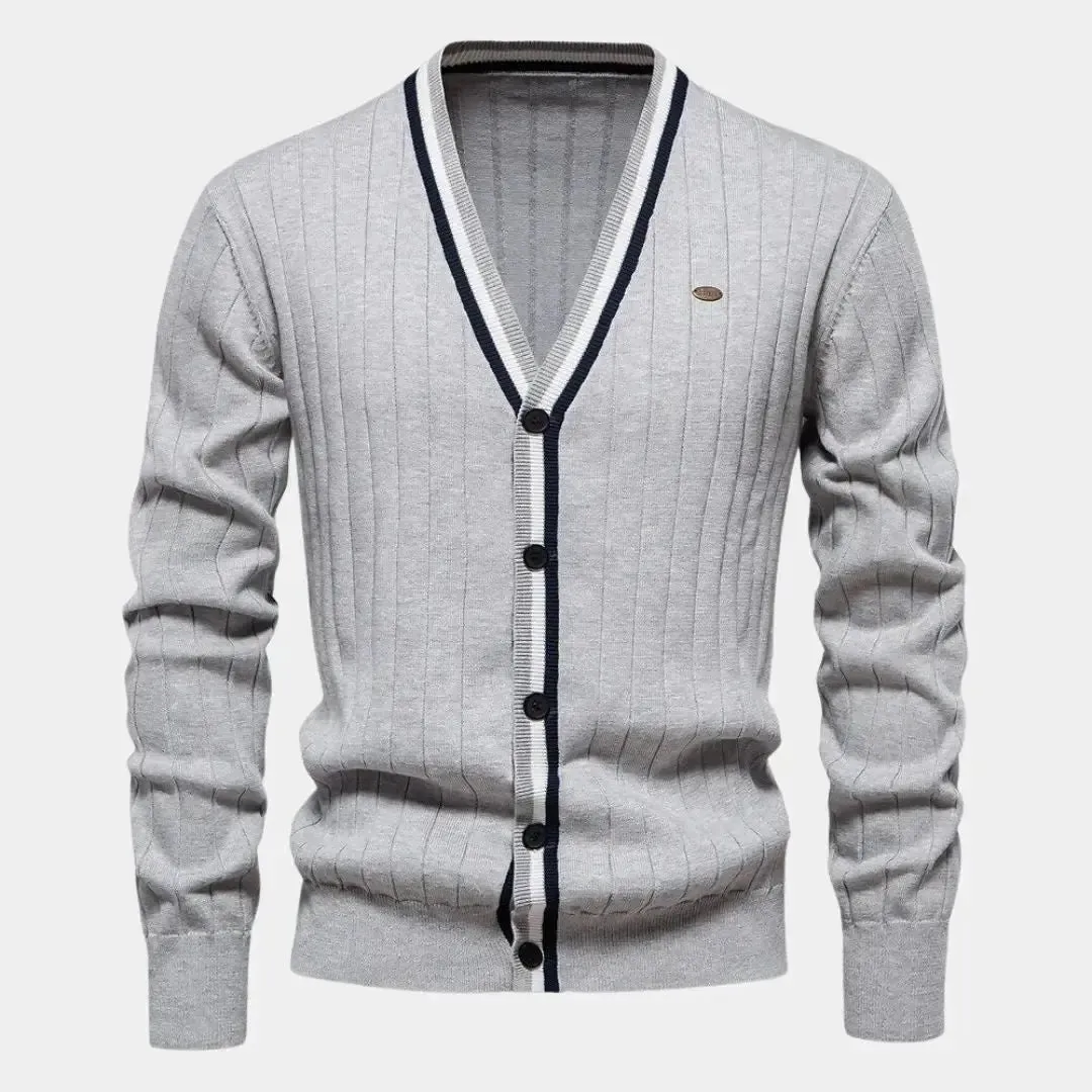 Cotton Button-Up Cardigan Sweater - Cross & Crown