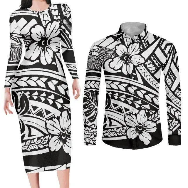Couples Swag Black Matching Apparel Bodycon Dress and Shirt Engagement Outfits