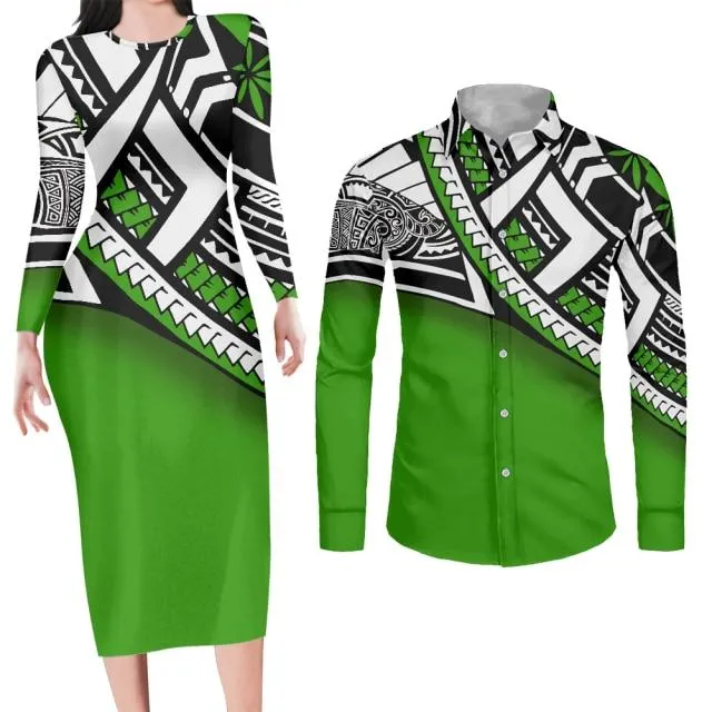 Couples Swag Black Matching Apparel Bodycon Dress and Shirt Engagement Outfits