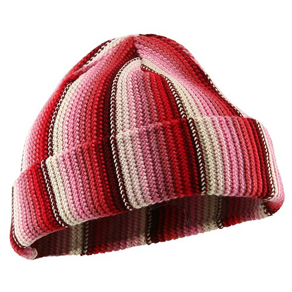 Crocheted Cuff Knit Beanie
