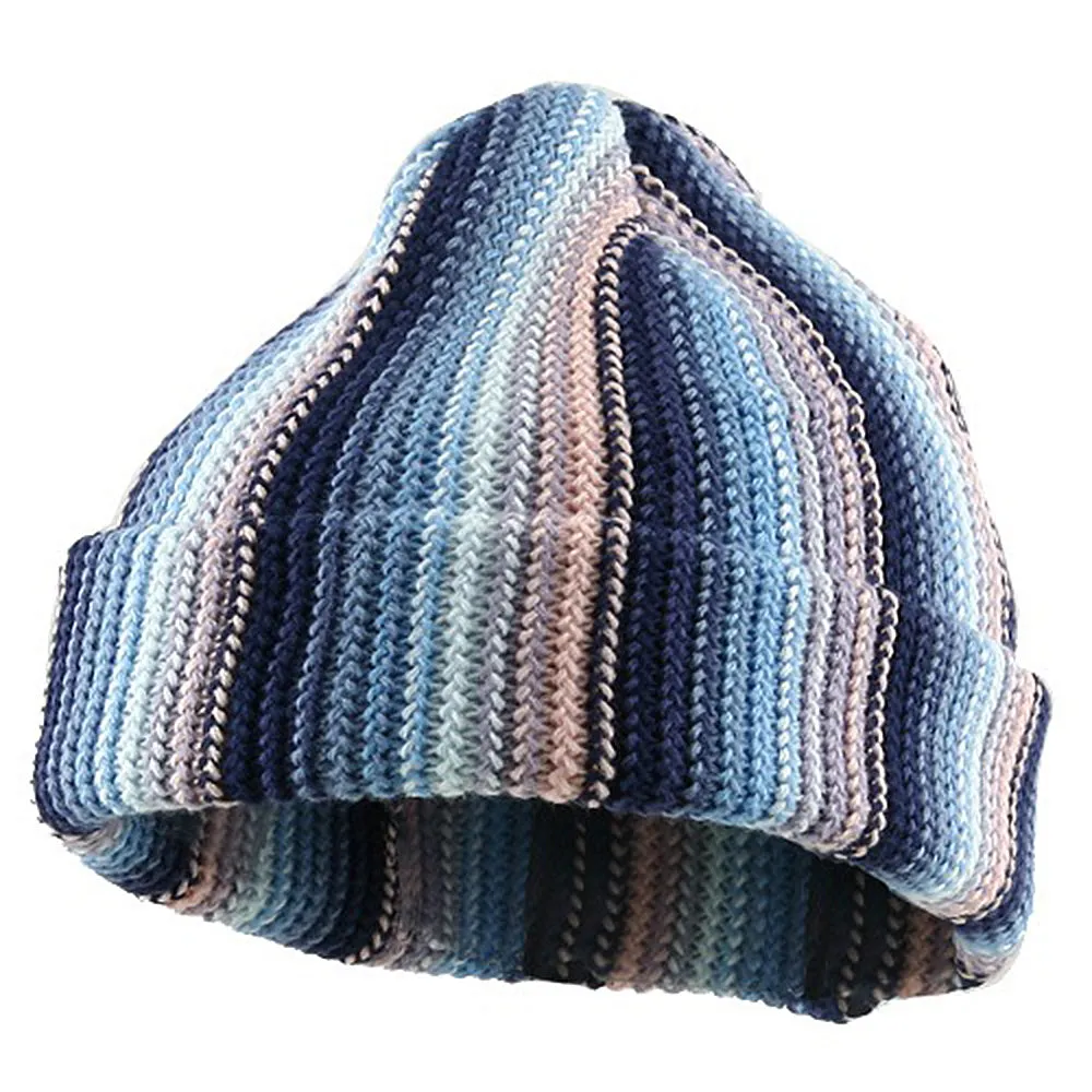 Crocheted Cuff Knit Beanie