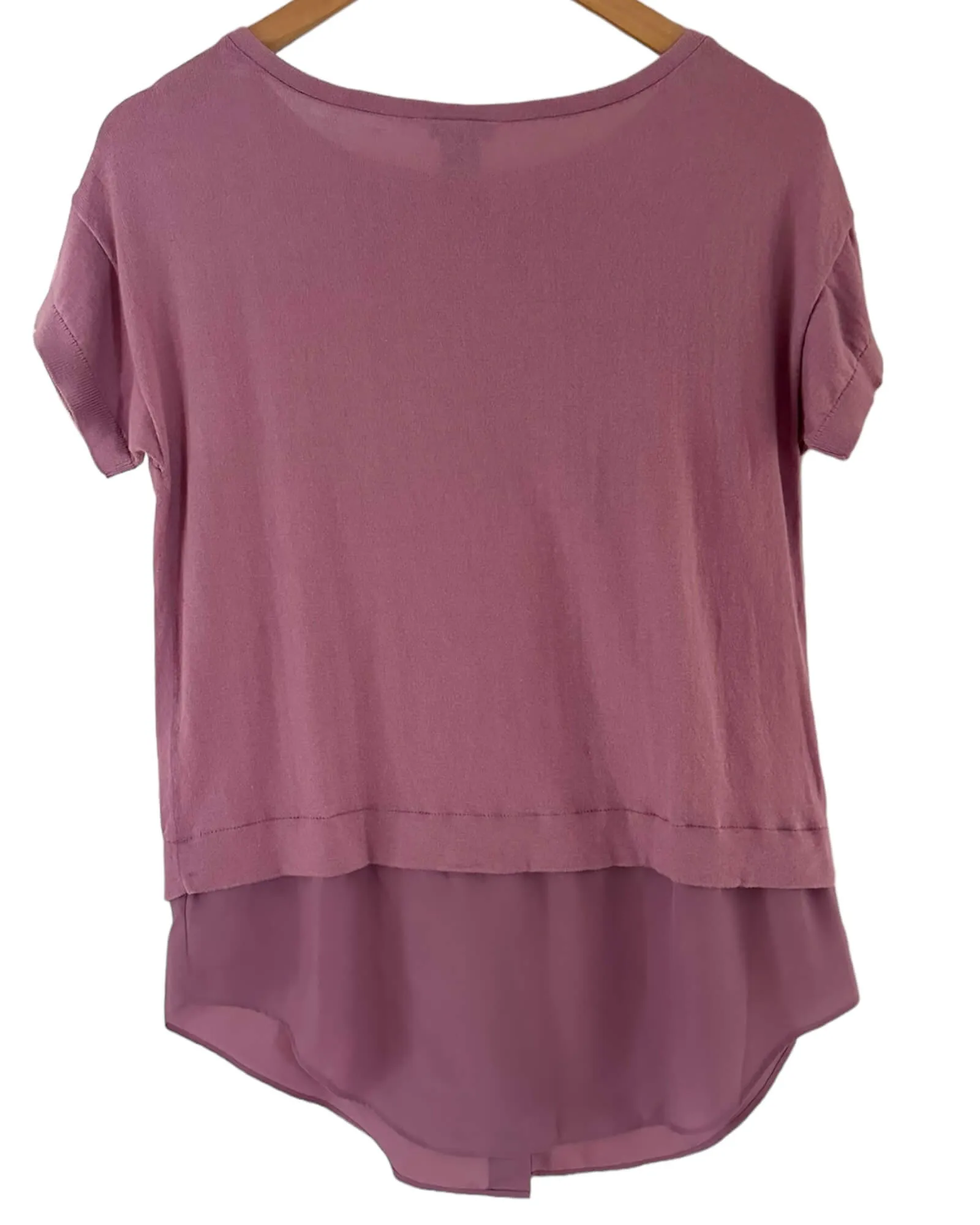Dark Winter Antique Fuchsia Mixed Media Knit Top