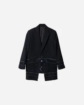 DENIM DOCKING TAILORED JACKET .10【BLACK/BLACK】