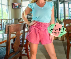 Flounced Sleeve V Neck Top