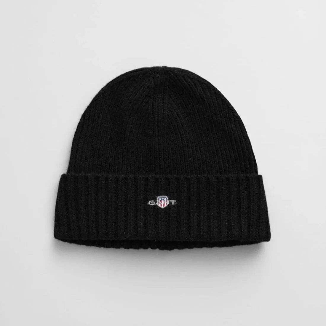 Gant Shield Wool Beanie In Black