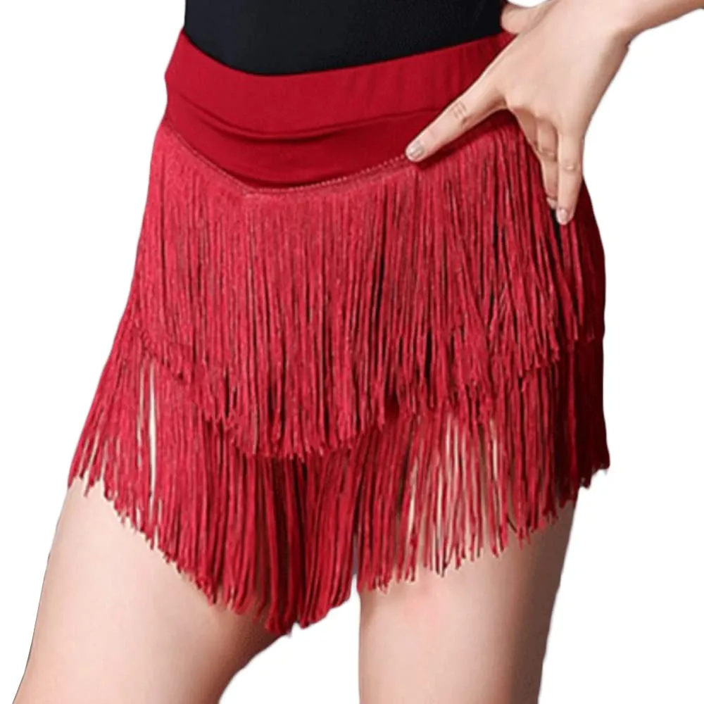 Girls Fringe Tassel Latin Skirt Dacne Performance