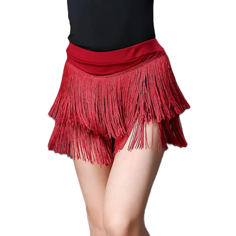 Girls Fringe Tassel Latin Skirt Dacne Performance