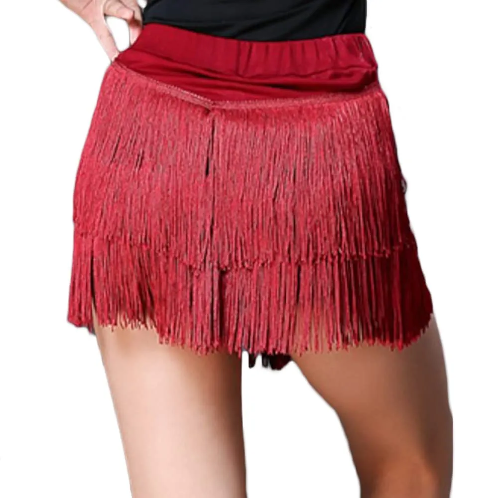 Girls Fringe Tassel Latin Skirt Dacne Performance