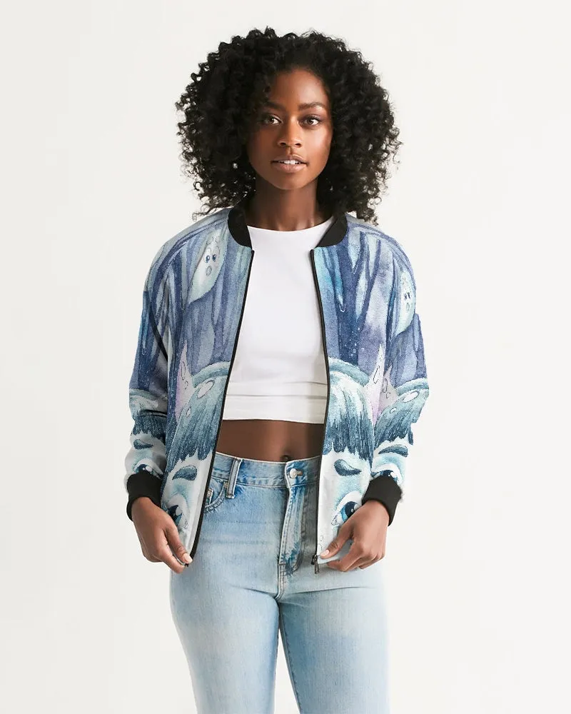 Halloween Spooky Ghost Women's Bomber Jacket