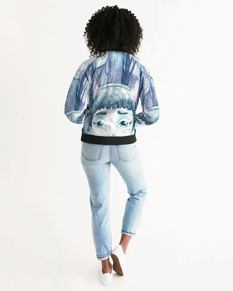 Halloween Spooky Ghost Women's Bomber Jacket