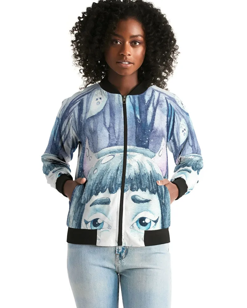Halloween Spooky Ghost Women's Bomber Jacket