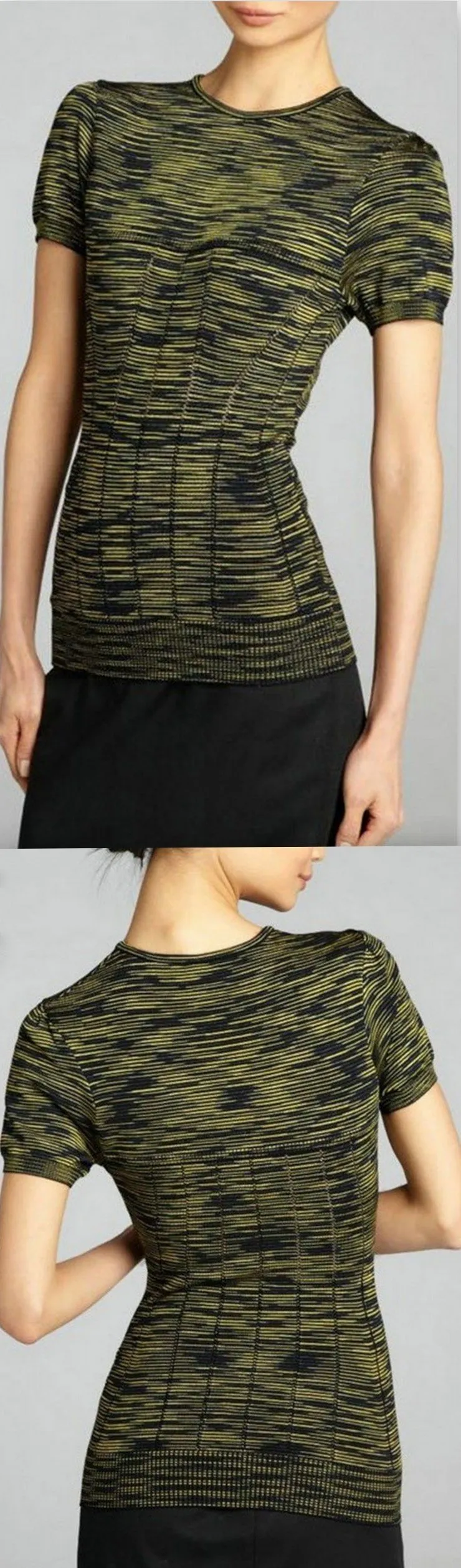 Knit Cotton and Viscose Top