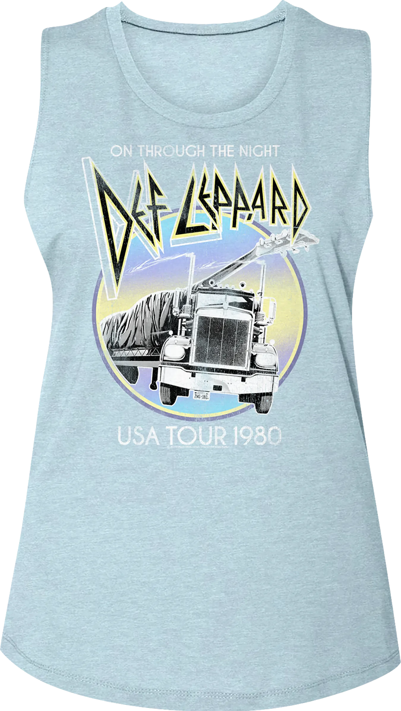 Ladies On Through The Night USA Tour Def Leppard Muscle Tank Top